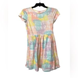 Cat & Jack Multi Colored short Sleeve Dress Tie Dye Look